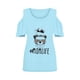 thumbnail image 3 of Puntoco Blusa de manga corta informal con estampado sin tirantes y cuello redondo para mujer Puntoco Puntoco-714, 3 of 5