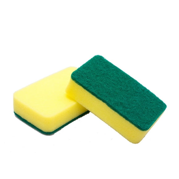 Non-Scratch Cellulose Scrub Sponge, Dual-Sided Dishwashing Sponge for Kitchen, 10 Pack