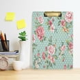 thumbnail image 5 of FMSHPON Vintage Pink Floral Pattern Clipboard Hardboard Wood Nursing Clip Board and Pull for Standard A4 Letter 13x9 inches, 5 of 7