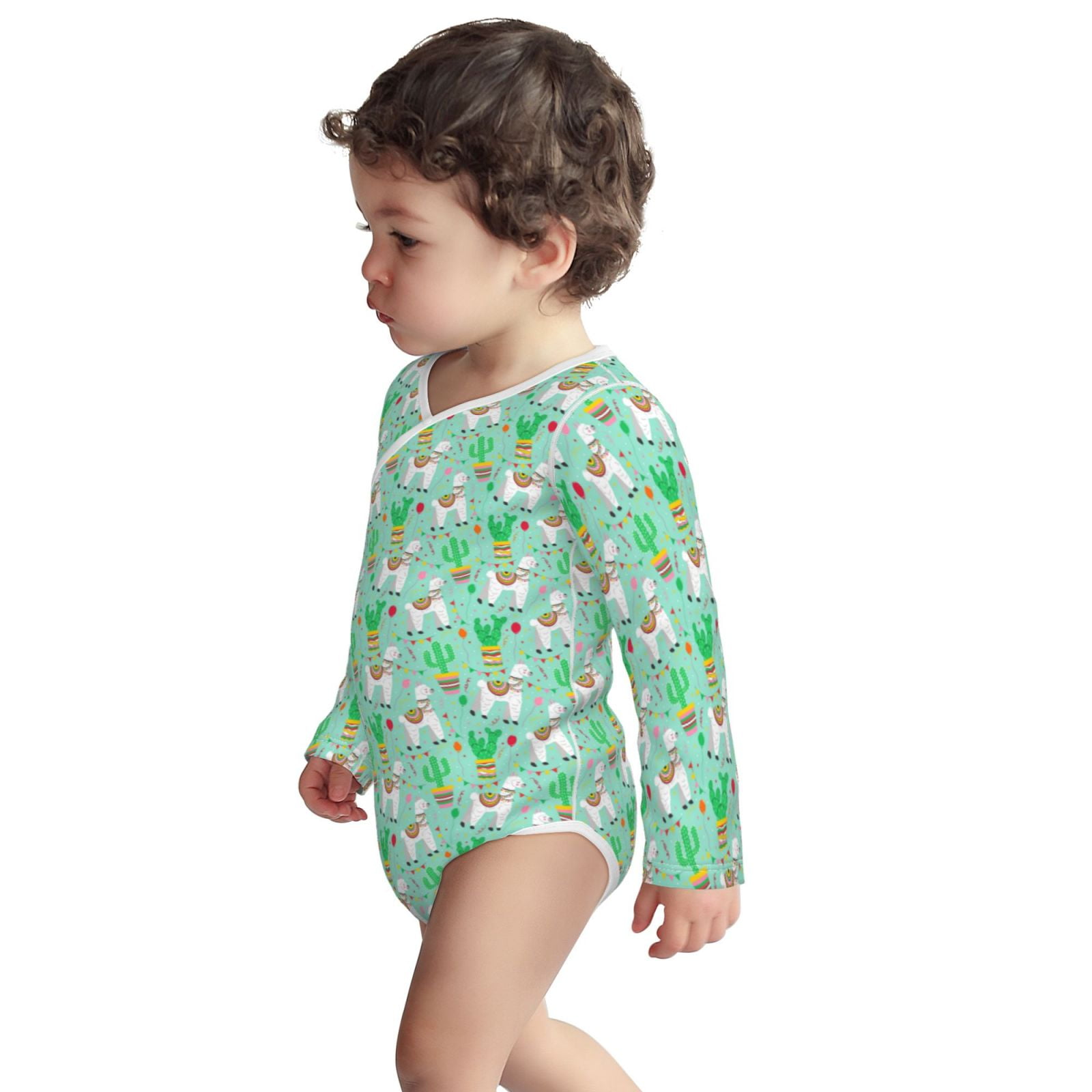 Xecao Cute Alpaca 1 Print Baby unisex-baby Cotton Long-sleeve Bodysuits-3 Months