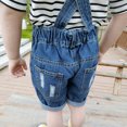 thumbnail image 6 of RUTAYY Toddler Denim Ripped Shorts For Boys Girls Elastic Calf Midpants For Children Trouser Versatile Infants Pants, 6 of 9