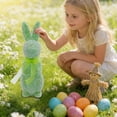 thumbnail image 5 of Green Easter Standing Rabbit Figurine 13 Inch With Sparkling Bow Foam Decoration For Home Garden Courtyard Spring Party Festive Display, 5 of 7