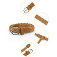 thumbnail image 2 of INSPIRE CHIC Women's Adjustable Thin Braided Rope Faux Leather Belts Khaki 24-35.8" waist, 2 of 5