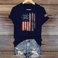 thumbnail image 4 of Lazyguy Casual Loose Fit Women's Short Sleeve Crew Neck Tops USA 250th Anniversary Celebration Tee Party T-Shirts Outdoor Printing Shirts S-3XL Navy, 4 of 6