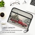 thumbnail image 6 of Accordion File Organizer with Zip Closure 13 Pockets Expanding File Folder Letter A4 Paper Document Organizer for Home Office Vintage Red Truck, 6 of 7