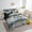 Blue Grey, variant on Happy Camping Camper Bedding Comforter Sets 7pcs Vintage Farmhouse Bed in a Bag Rustic Old Barn Door King Bedding Sets Retro Windmill Jungle Silhouette Comforter Set RV Travel Trailer Car Bedding Sets