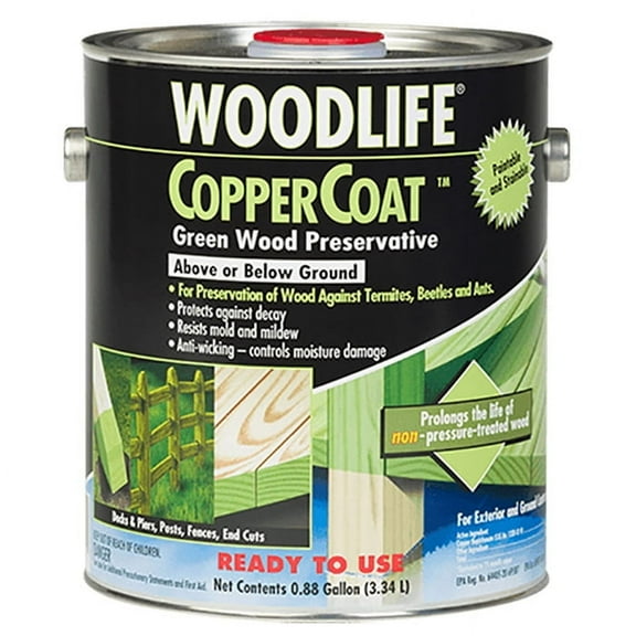 4-Pack of .9 gal Zinsser 01901A Green Wolman, WoodLife Coppercoat