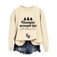 thumbnail image 4 of Sweat à Capuche Sans Manches à Manches Longues Imprimé Arbre de Noël pour Femmes, 4 of 4