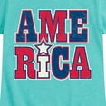 thumbnail image 3 of Instant Message - America Stacked - Toddler & Youth Girls Short Sleeve Graphic T-Shirt, 3 of 6