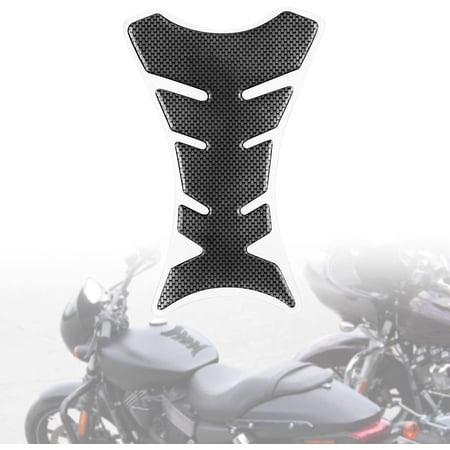 Walbest Motorcycle Tank Pad, Universal Fuel Tank Sticker, 3D Rubber Gas Oil Protector Self-Adhesive and Waterproof Replacement for Suzuki Kawasaki Yamaha Ducati (Black)