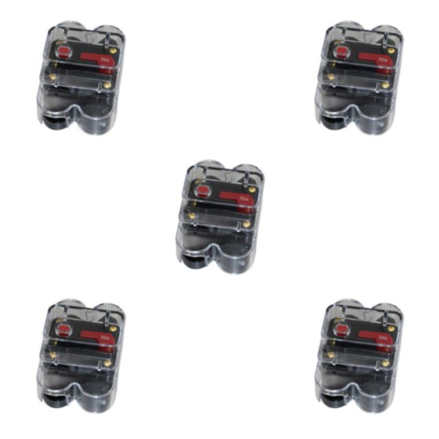 xinxixnxx Car Auto Audio Radio In Line Breaker Fuse Circuit For DC 12V Black 300A 5Set