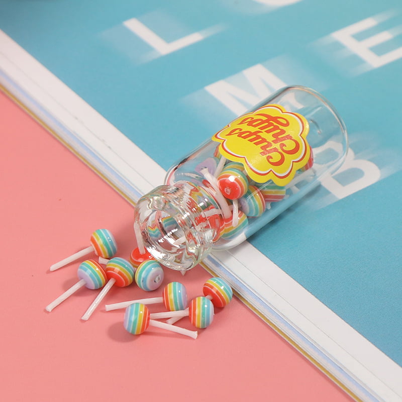 1:12 Dollhouse Miniature Simulation Food Mini Lollipop With Case Hold T rx 