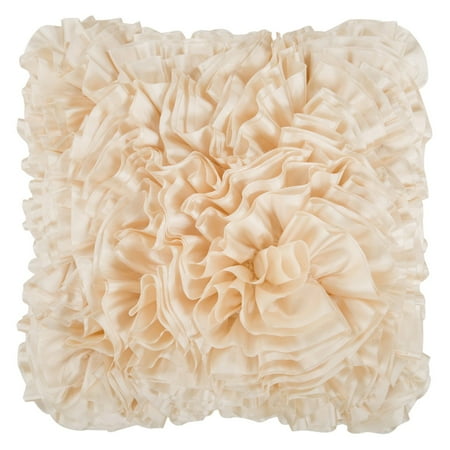 Surya Ruffles Decorative Pillow - Ivory