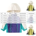 thumbnail image 3 of Gubotare Waterproof Toddler Rain Jacket Boys Color Block Lightweight Zip-Up Hooded Windbreaker Jacket Patchwork 2-10 Years (Green,2-3 Years), 3 of 9