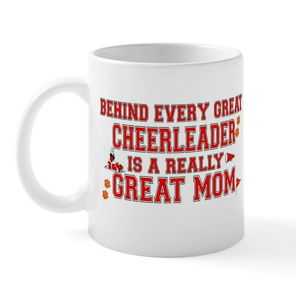 CafePress - Great Cheerleader Mom Mugs - 11 oz Ceramic Mug - Novelty Coffee Tea Cup