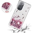 thumbnail image 5 of Compatible with Motorola Moto Edge Plus 2022 Case Glitter Liquid Cute Clear Phone Case Floating Quicksand Shockproof Protective Bumper Soft TPU Case for Moto Edge Plus 2022 5G Love Rose YB, 5 of 13