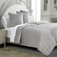 thumbnail image 2 of Michael Amini Affluent 4-Piece King Velvet Quilt Set in Dove Gray, 2 of 5
