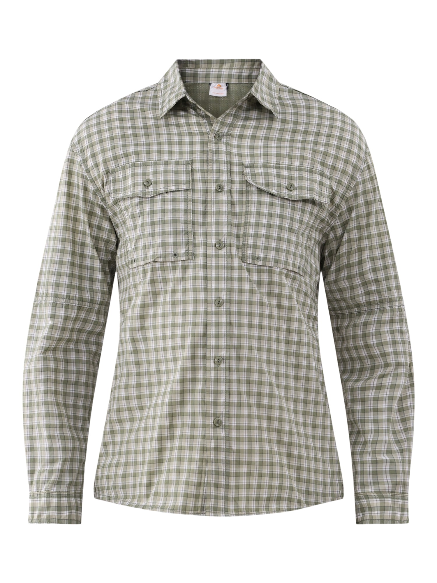 Ozark Trail Men's & Big Men's Upstream Shirt with Long Sleeves, UPF 50+, Sizes S-3XL