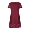 thumbnail image 5 of Aloohaidyvio Dresses Plus Size,Womens Fashion Comfortable Casual Ethnic Short Sleeve Round Neck Print Dress, 5 of 6