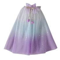 Girls' Sequin Embellished Thin Summer Cape Glittery, Loose Fitting, Ideal for Daily Wear, Parties, Sunscreen, One Size, Ages 3 8