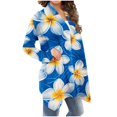 thumbnail image 5 of SELONE Long Cardigans for Women Summer Long Sleeve Tunic Open Front Cardigans Without Hoodie Flowers Lightweight Beach Vacation Wear Blue S, 5 of 5