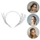 thumbnail image 2 of Diadema de boda con diamantes de imitación, tocados de novia de cristal de hoja hechos a mano para accesorios para el cabello de boda para novias y damas de honor, plata, 2 of 3