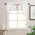 thumbnail image 3 of Curtain Valances for Windows, Life is Better in Flip Flops Colorful Slippers Rod Pocket Valance Window Treatments Short Curtains for Kitchen Bathroom Living Room 42 x 12 Inches, 1 Panel, 3 of 6