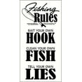 thumbnail image 2 of Fishing Rules Wall Decal Sticker Quote Sports, 23x12, Black, 2 of 3