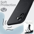 thumbnail image 4 of JETech Magnetic Silicone Case for iPhone 17 6.3-Inch, Compatible with MagSafe, Silky Soft Touch, Shock Absorbing Phone Cover with Camera Lens Protection (Black), 4 of 6