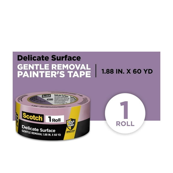 Scotch Delicate Surface Painter's Tape, 1.88 in x 60 yd, Purple, 1 Roll