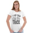 thumbnail image 4 of I Like Them Thick Fat Tires Cyclist Womens Slim Fit Graphic Tee Brisco Brands L, 4 of 5