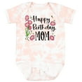 thumbnail image 3 of Inktastic Happy Birthday, Mom Pink Flowers Boys or Girls Baby Bodysuit, 3 of 5