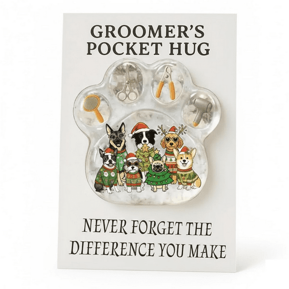 Souvenir de Poche pour Toiletteur, Carte d'Appréciation pour Toiletteur pour Animaux, Cadeau Chaleureux avec Message Inspirant, Design Significatif pour Stylistes d'Animaux, Célébration de Carrière de Vacances, 2 Pcs