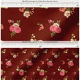 thumbnail image 2 of Soimoi Cotton Poplin Fabric Leaves & Begonia Floral Printed Fabric 1 Yard 56 Inch Wide, 2 of 7