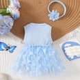 thumbnail image 4 of Baby Onesies Girl Baby Girl Lace Romper Dress Floral Lace Outfits Summer Toddler Clothes Jumpsuit with Headband, 4 of 7