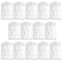 NIYANGLE 20Pcs Garment Bag Clear Transparent Plastic For Clothes Storage
