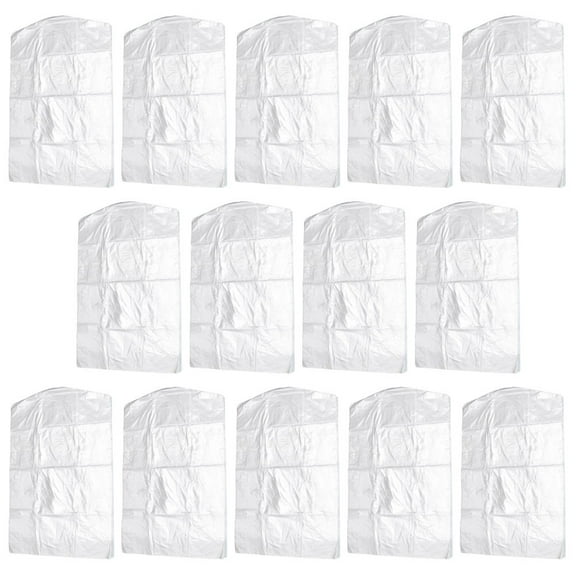 NIYANGLE 20Pcs Garment Bag Clear Transparent Plastic For Clothes Storage