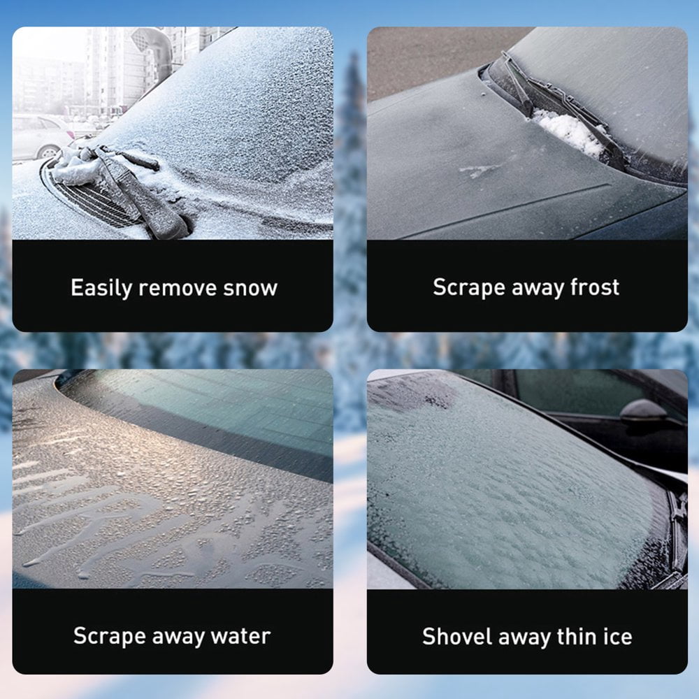 Jeu 2 Grattoirs à Glace Voiture - Poignée Mousse EVA, Brise-glace Efficace - Pour Pare-brise Et Vitres Latérales