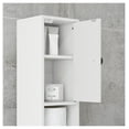 thumbnail image 2 of Bathroom Storage Cabinet, 71" Tall Narrow Linen Tower, White Bathroom Organizer with Adjustable Shelves & Doors for Living Room, Kitchen, Hallway, 2 of 9