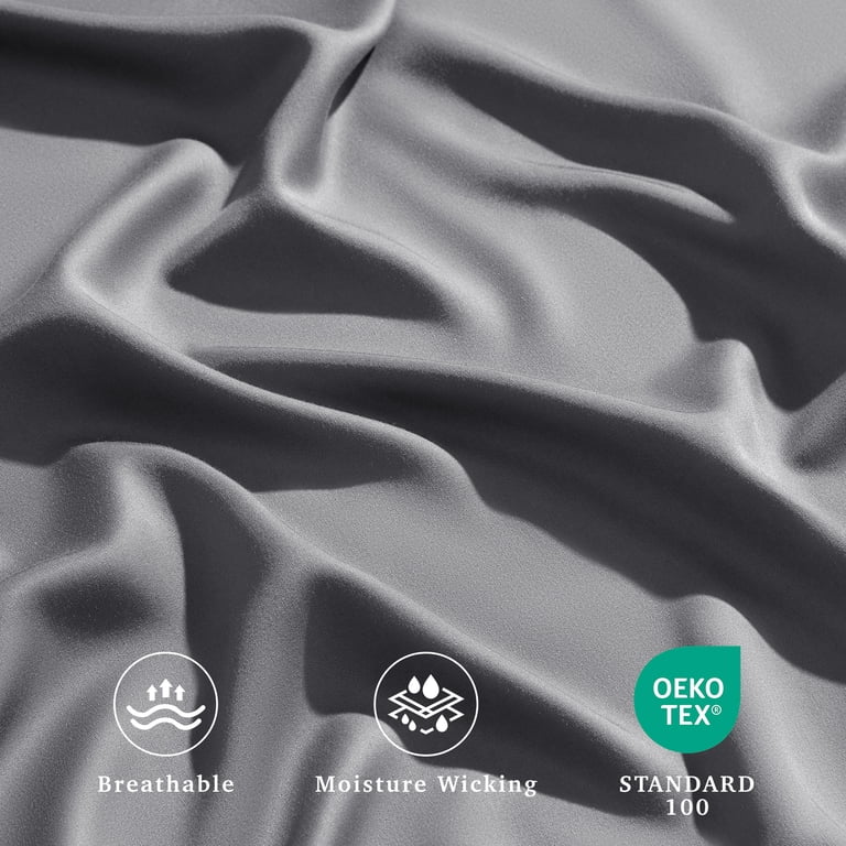 AiAngu Bamboo Sheet Set, Queen, Gray photo 2