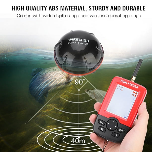 Sensor de Sonar Inalámbrico de 100 M Accesorio Fishfinder, Sonido de Eco Portátil para Pesca, Accesorio Avanzado de Aparejo de Pescado