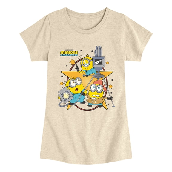 Minions & Monsters - Star Film Crew - Youth Girls Fitted Short Sleeve T-Shirt