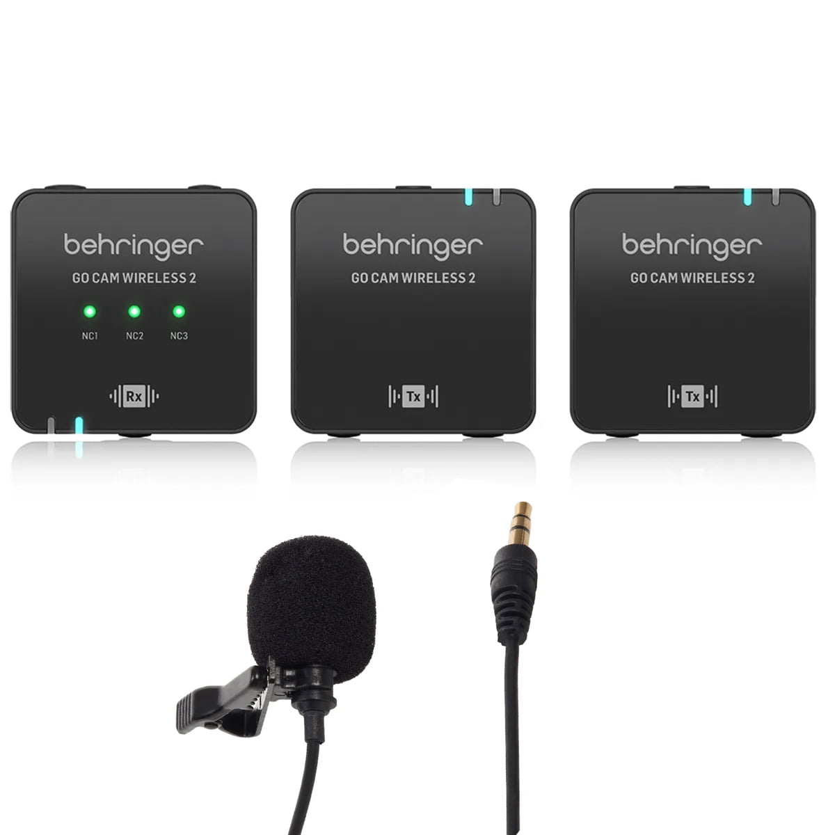 Behringer GO CAM Wireless 2 Digital Dual Clip-On Microphone System with with Lavalier Mic
