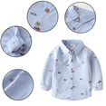 thumbnail image 2 of Qudderr Chemise Boutonnée pour Garçons 2-7T pour Enfants Bébé Manches Longues Chemises Habillées pour Garçons Imprimé Intégral Dessin Animé Hauts Décontractés Blouse de Printemps Automne pour Tout-Petits Vêtements pour Garçons, 2 of 9