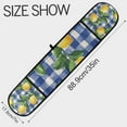 thumbnail image 3 of Yayeee Double Oven Mitt Kitchen Heat Resistant Baking 35" x7" Quilted Glove, Blue Plaid Lemon, 3 of 6
