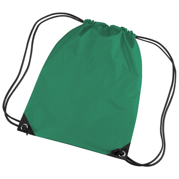 Bagbase - Mochila saco o de cuerdas Impermeable/resistente al agua Modelo Premium Deporte/Gimnasio (11 litros) - 34 Colores (Verde césped)