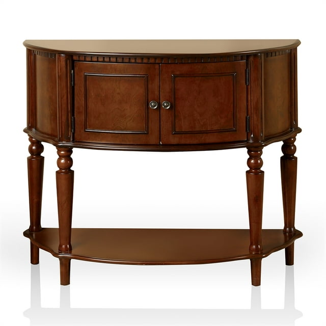 Furniture of America Araceli Traditional Wood Storage Console Table in Cherry