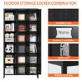 thumbnail image 5 of Aobabo 18 Doors Metal Storage Locker for Employees, Storage Locker for School Office Gym Bedroom, Industrial Steel Storage Locker, Black, Assembly Required, 5 of 7