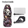 thumbnail image 6 of Uorisanigo Skull Car Seat Covers Waterproof Front Seat Covers Easy Installation Stretch Polyester Fabric Cover Protection Interior Accessories Universal Fit Most Cars,SUV, Trucks, 6 of 7