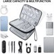 thumbnail image 5 of Organizador de dispositivos electrónicos para viajes, estuche organizador de cables para viajes, bolsa compacta para accesorios electrónicos, color negro, 5 of 8